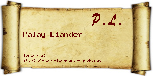 Palay Liander névjegykártya